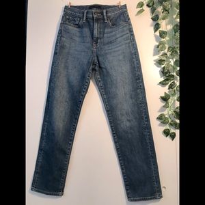 UNIQLO high rise blue jeans, 25" waist